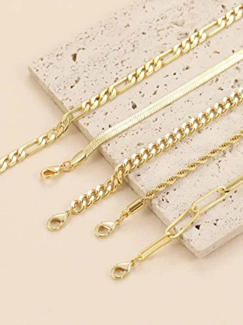 Dainty Gold Bracelets for Women Waterproof